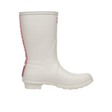 Hunter Womens Original Short Hunter Tri Colour Logo Backstrap Boot White Willow Thumbnail 3