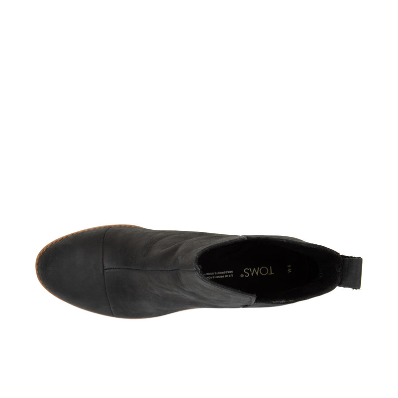 TOMS Womens Everly Cutout Leather Black
