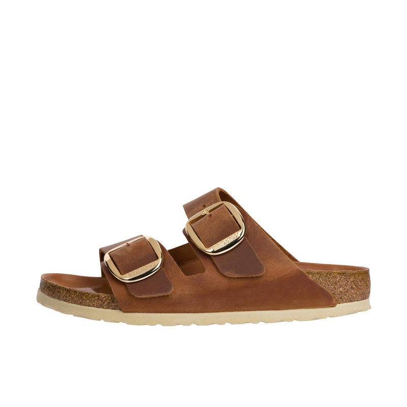 Birkenstock Womens Arizona Big Buckle Oiled Leather Cognac