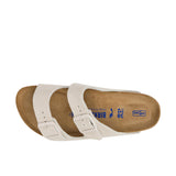 Birkenstock Womens Arizona Soft Footbed Suede Antique White Thumbnail 4