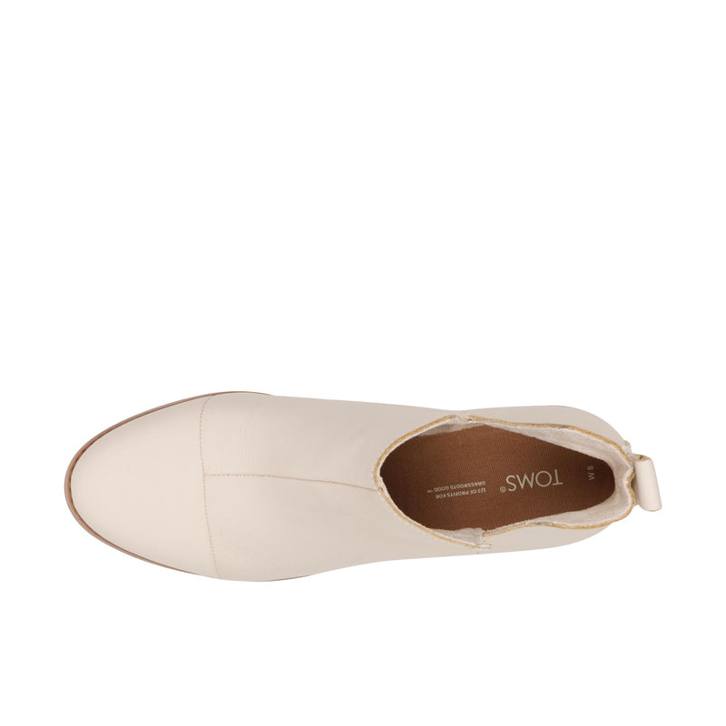 TOMS Womens Everly Cutout Leather Beige