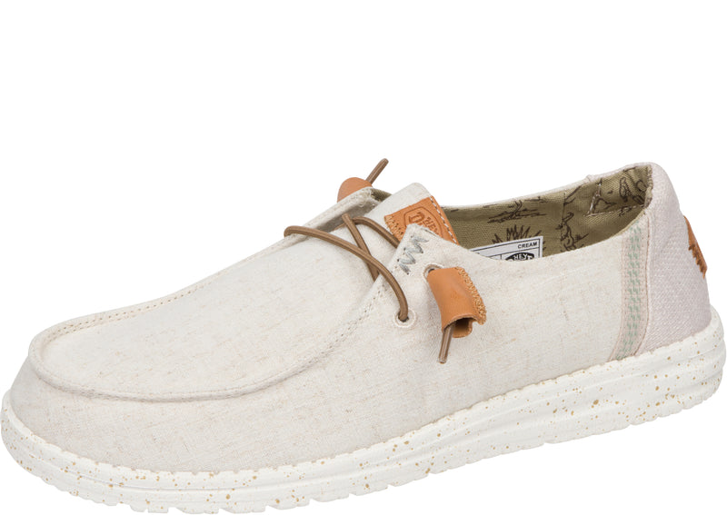Hey Dude Womens Wendy Washed Canvas Cream