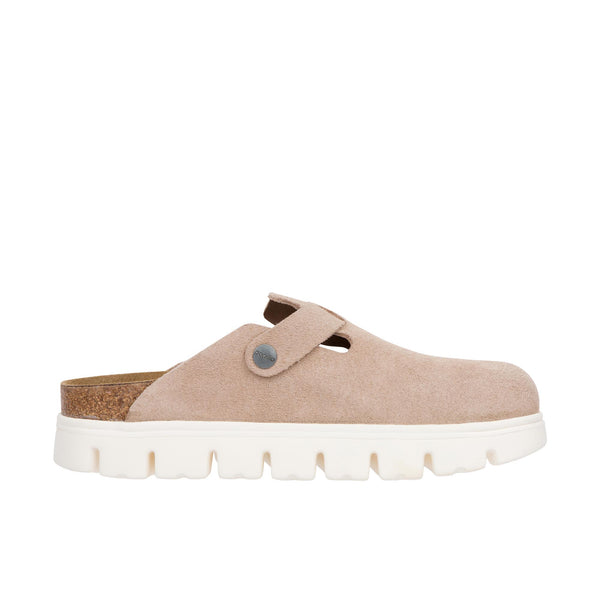 Birkenstock Womens Boston Chunky Suede Warm Sand