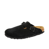Birkenstock Boston Soft Footbed Suede Leather Black Thumbnail 6