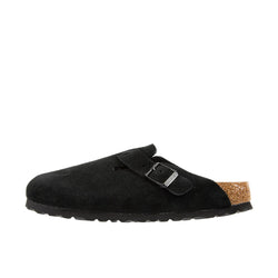 Birkenstock Boston Soft Footbed Suede Leather Black