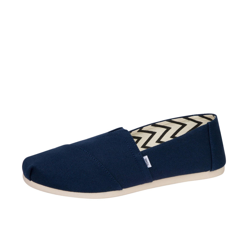 TOMS Womens Alpargata Recycled Cotton Canvas [WIDE] Navy