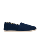 TOMS Womens Alpargata Recycled Cotton Canvas [WIDE] Navy Thumbnail 3