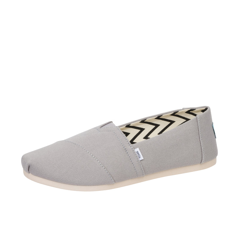 TOMS Womens Alpargata Eco Recycled Cotton Canvas Drizzle Grey