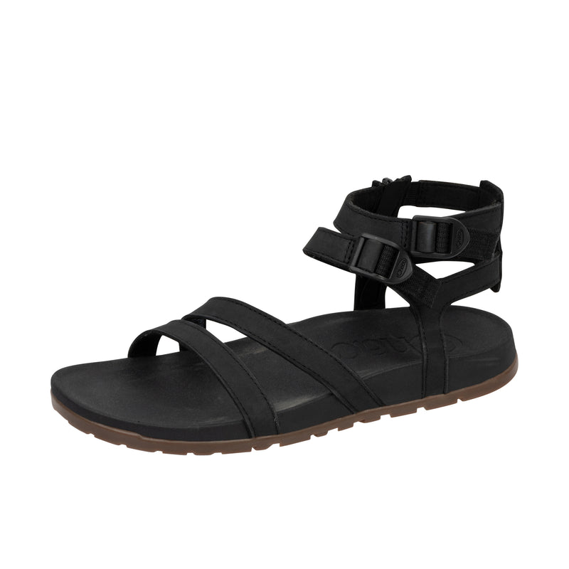 Chaco Womens Lowdown Leather Strappy High Black