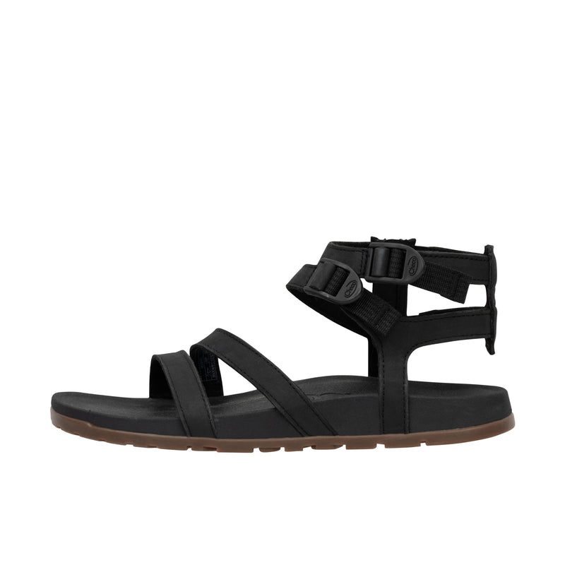 Chaco Womens Lowdown Leather Strappy High Black