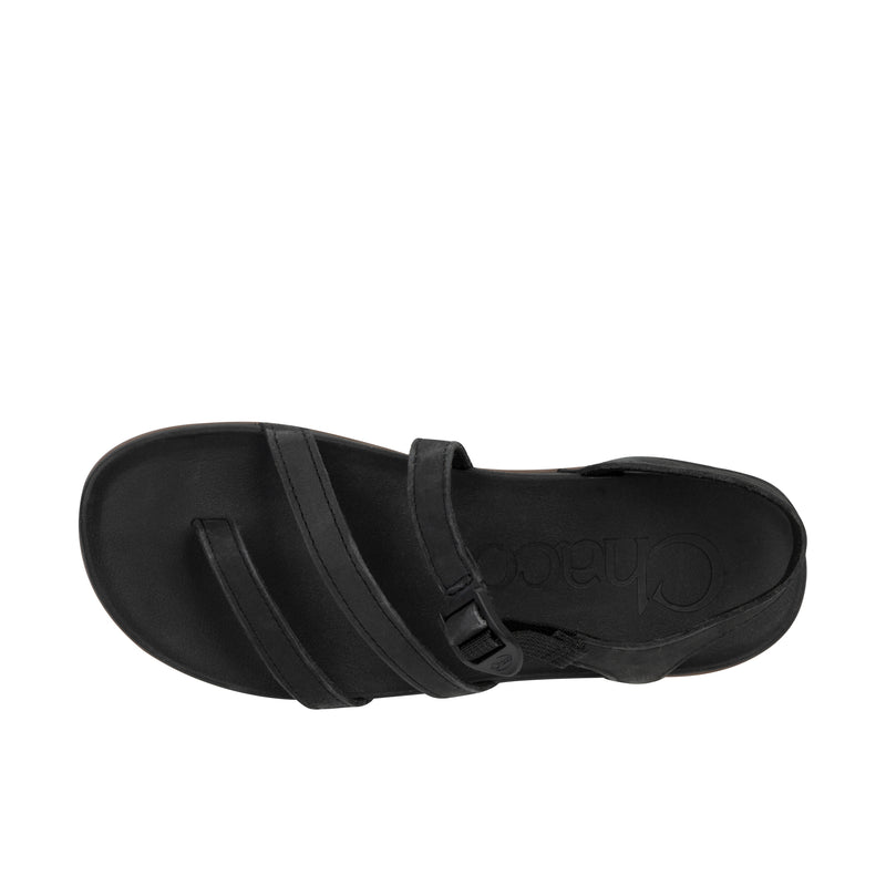 Chaco Womens Lowdown Leather Strappy Black