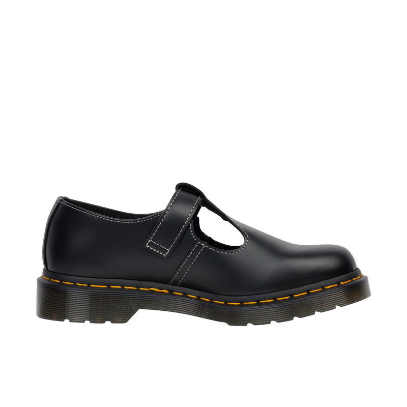 Dr Martens Womens Polley Flower Smooth Black