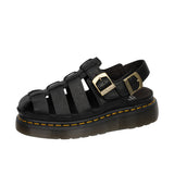 Dr Martens Womens Wrenlie Fisherman Grizzly Black Thumbnail 6