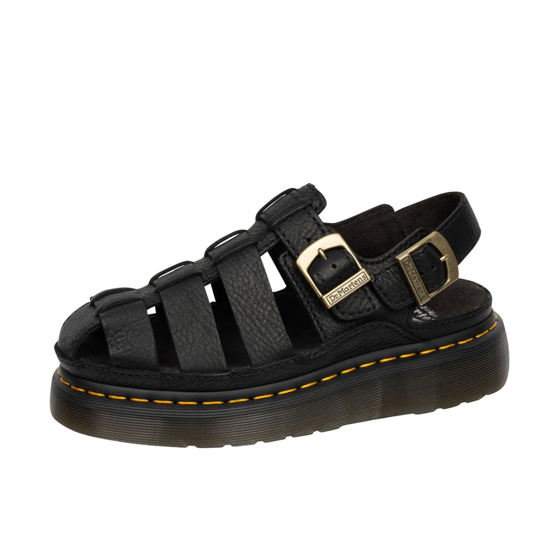 Dr Martens Womens Wrenlie Fisherman Grizzly Black