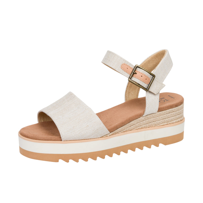TOMS Womens Diana Wedge Sandal [Wide] Natural