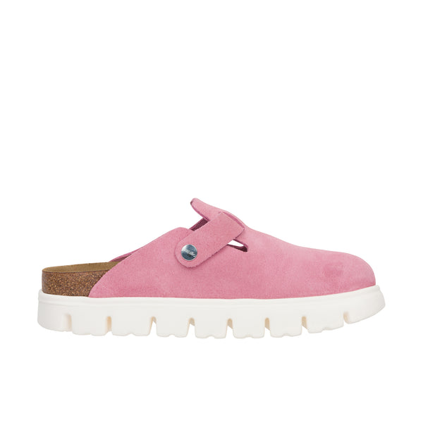 Birkenstock Womens Boston Chunky Suede Candy Pink