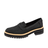 TOMS Womens Cara Leather Loafer Black/Black Thumbnail 6