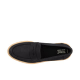 TOMS Womens Cara Leather Loafer Black/Black Thumbnail 4