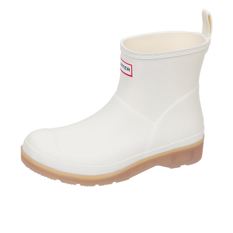 Hunter Womens Womens Play Short Translucent Sole Boot Shaded White