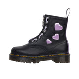 Dr Martens Womens 1460 Zip Heart Virginia Black/Frosted Lavender Thumbnail 2