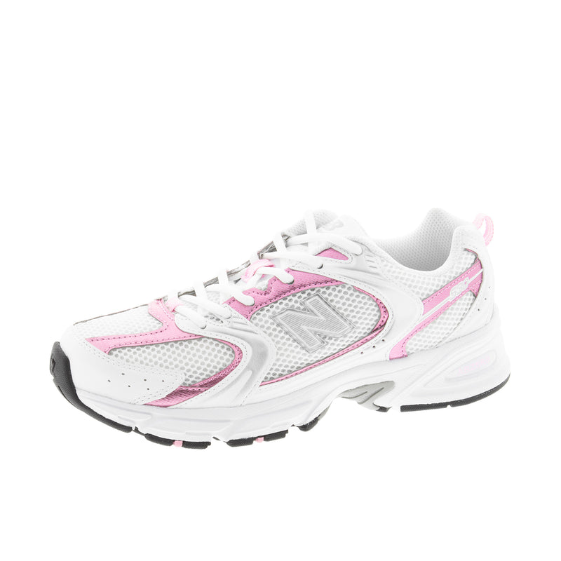 New Balance 530 White/Pink Sugar/Silver Metallic