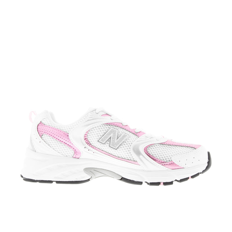 New Balance 530 White/Pink Sugar/Silver Metallic