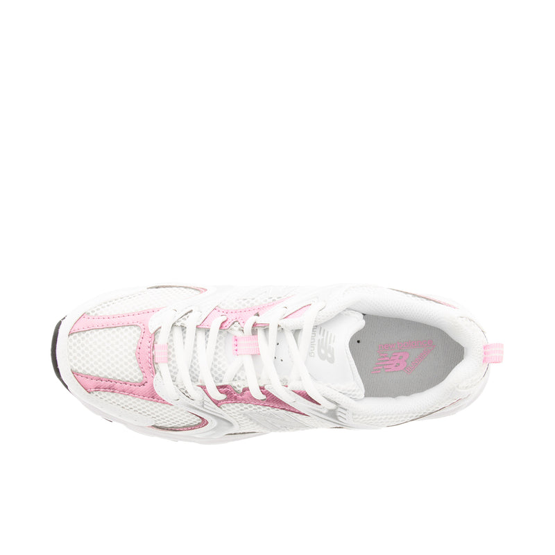 New Balance 530 White/Pink Sugar/Silver Metallic