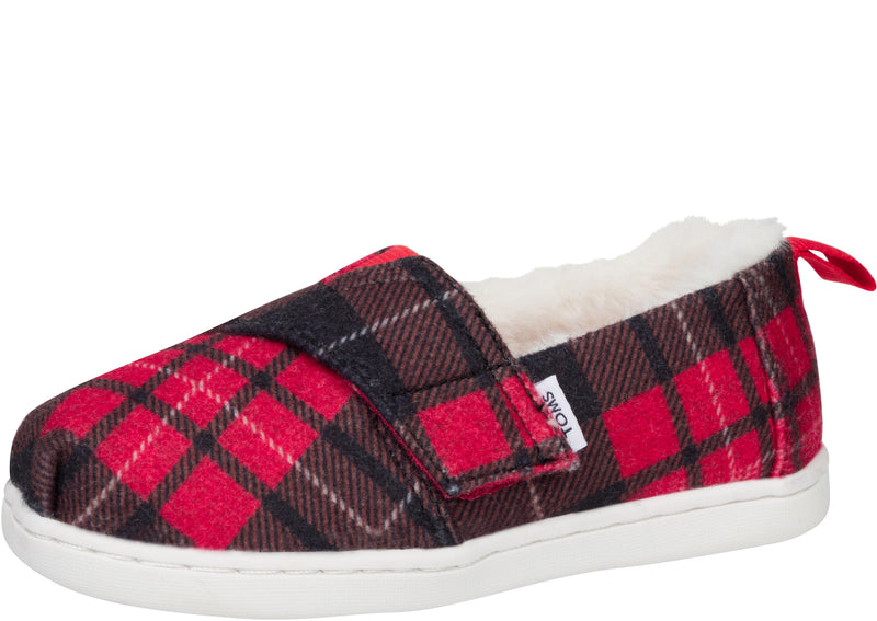 TOMS Toddlers Tiny Alpargata Faux Fur Red