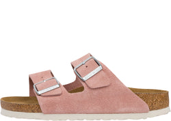 Birkenstock Womens Arizona Soft Footbed Suede Pink Clay
