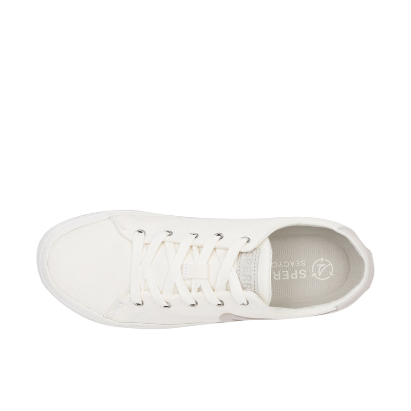 Sperry Womens Sandy Sneaker Seacycled Textile White