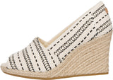 TOMS Womens Michelle Wedge Heel Natural Chunky Global Woven Thumbnail 2